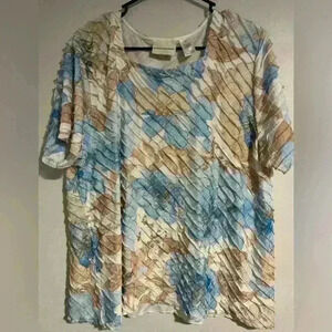 Women’s XL Alfred Dunner top EUC with ruffle detail